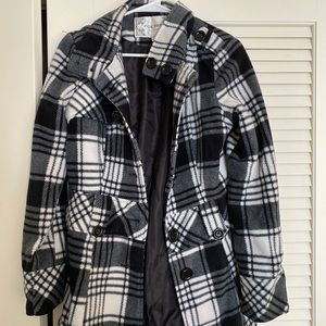 Black and white coat